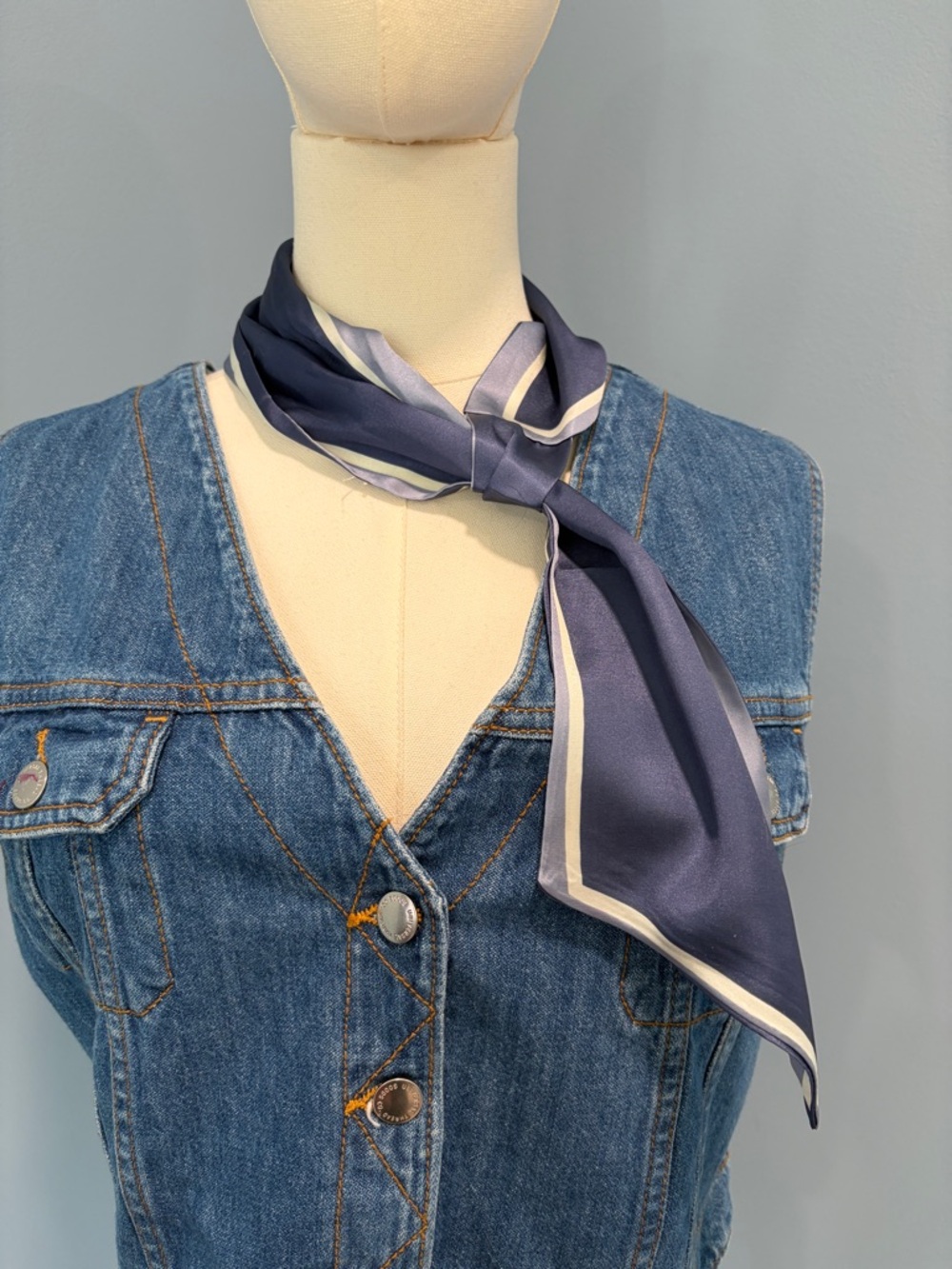 3 Piece Skinny Scarf Bundle Satin Hair Neck Bag Scarves - Picture 2 of 6